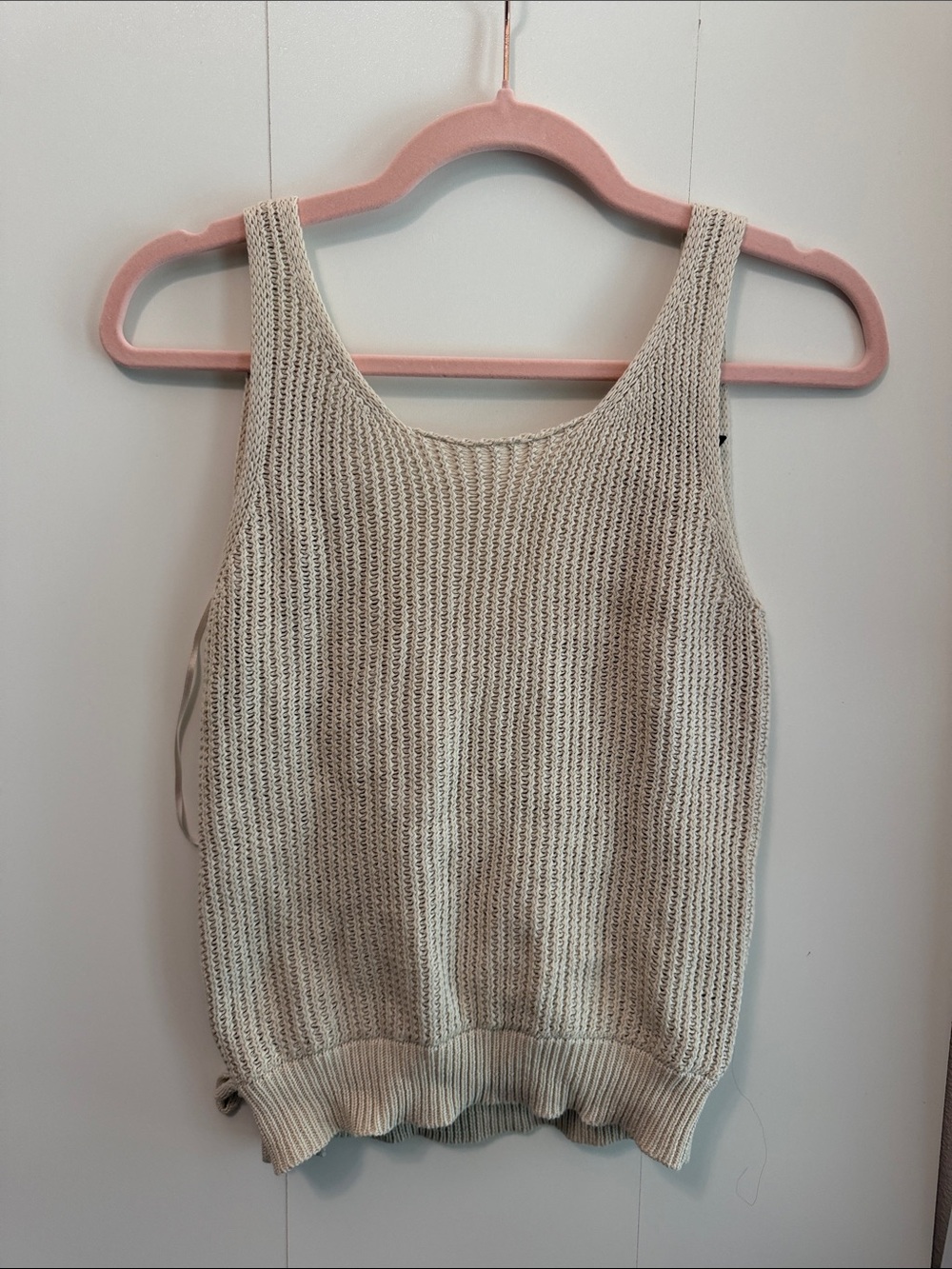 moon & madison Neutral Cream Knit Tank